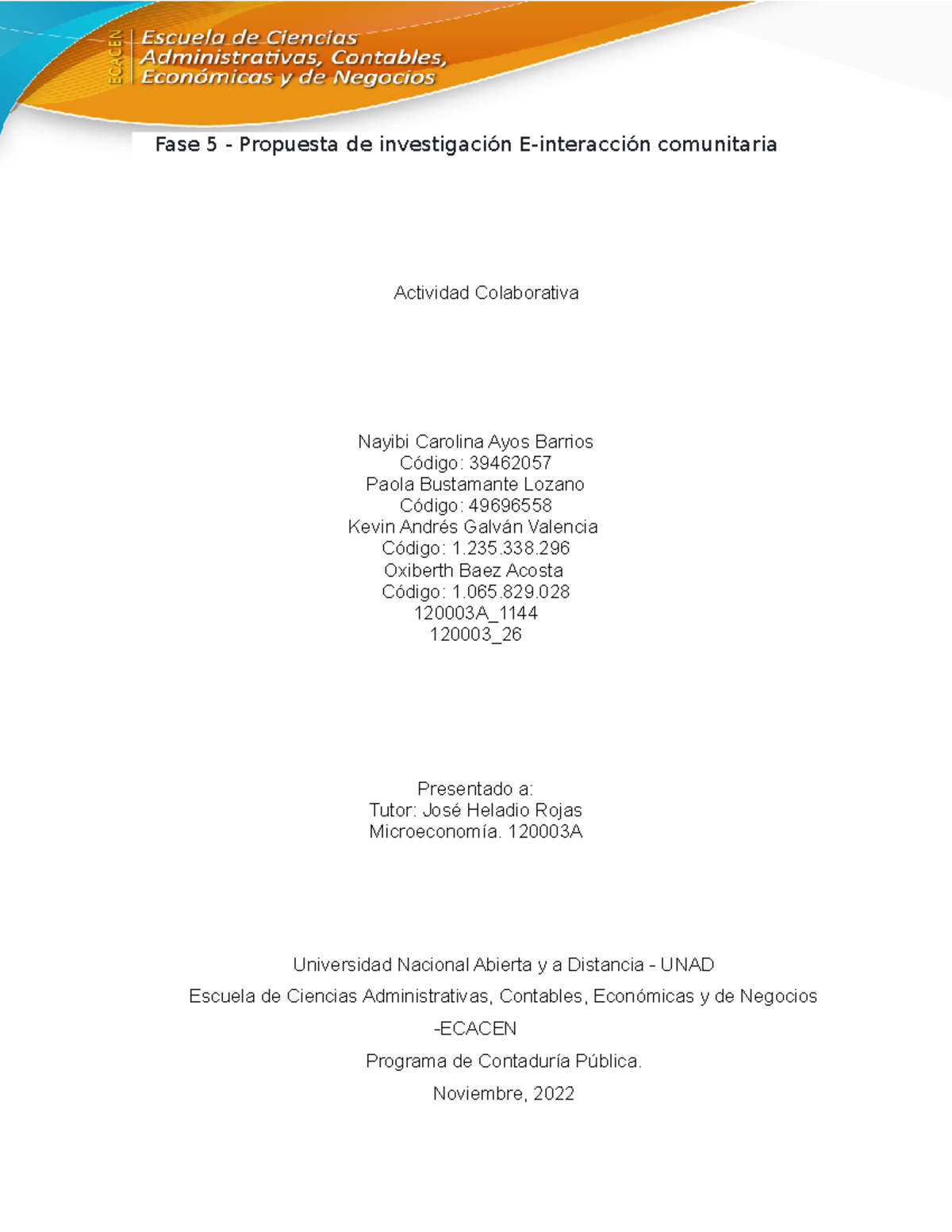 Fase 4 Estudio de caso sobre costo ingresos y utilidazdes en las ...