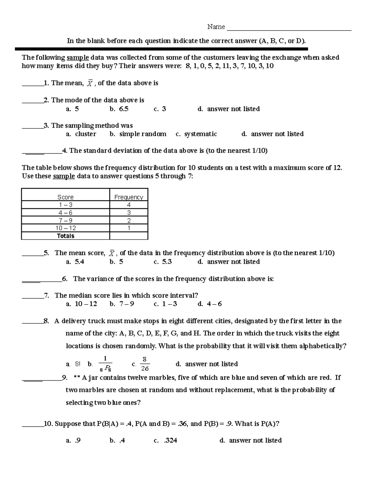 ma 120 final exam essay project