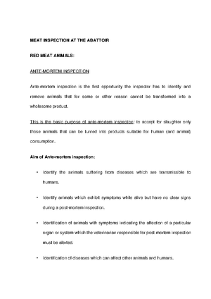 Requirements FOR LOW Throughput RED MEAT Abattoirs - REQUIREMENTS FOR ...