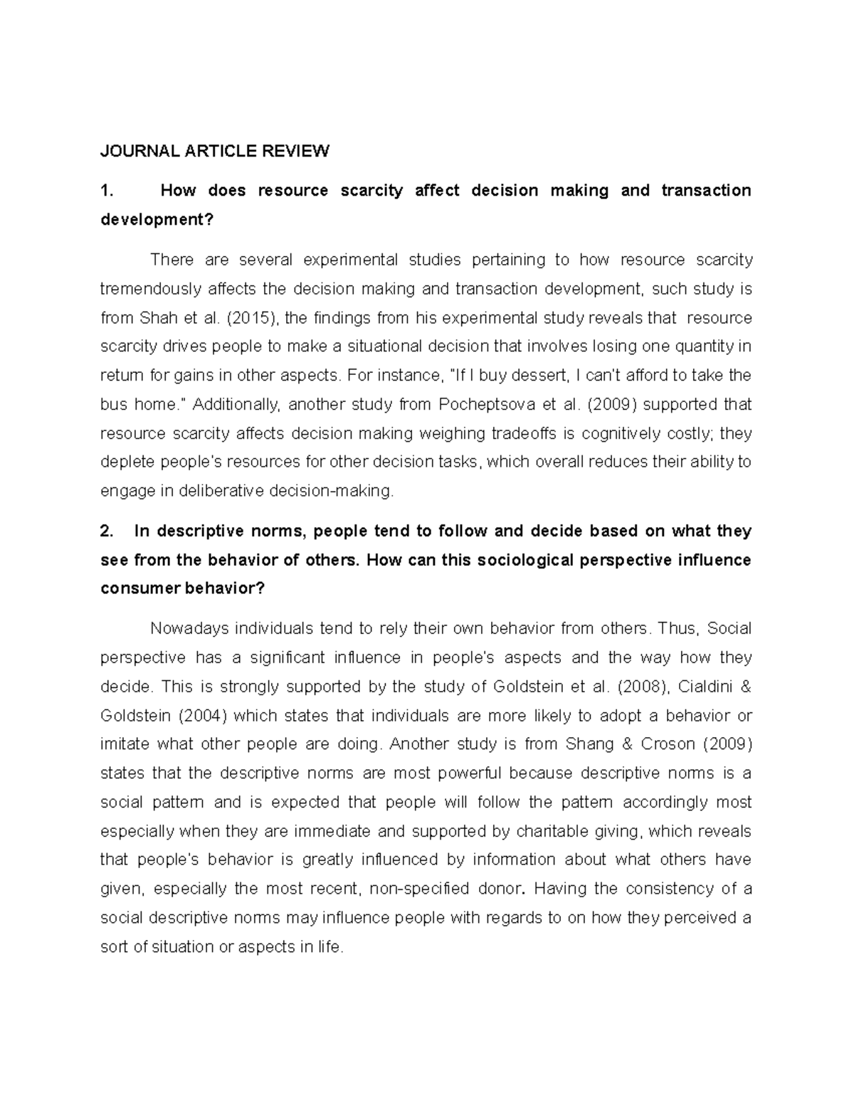 Human Behavior AND Organization Journal Article Studocu