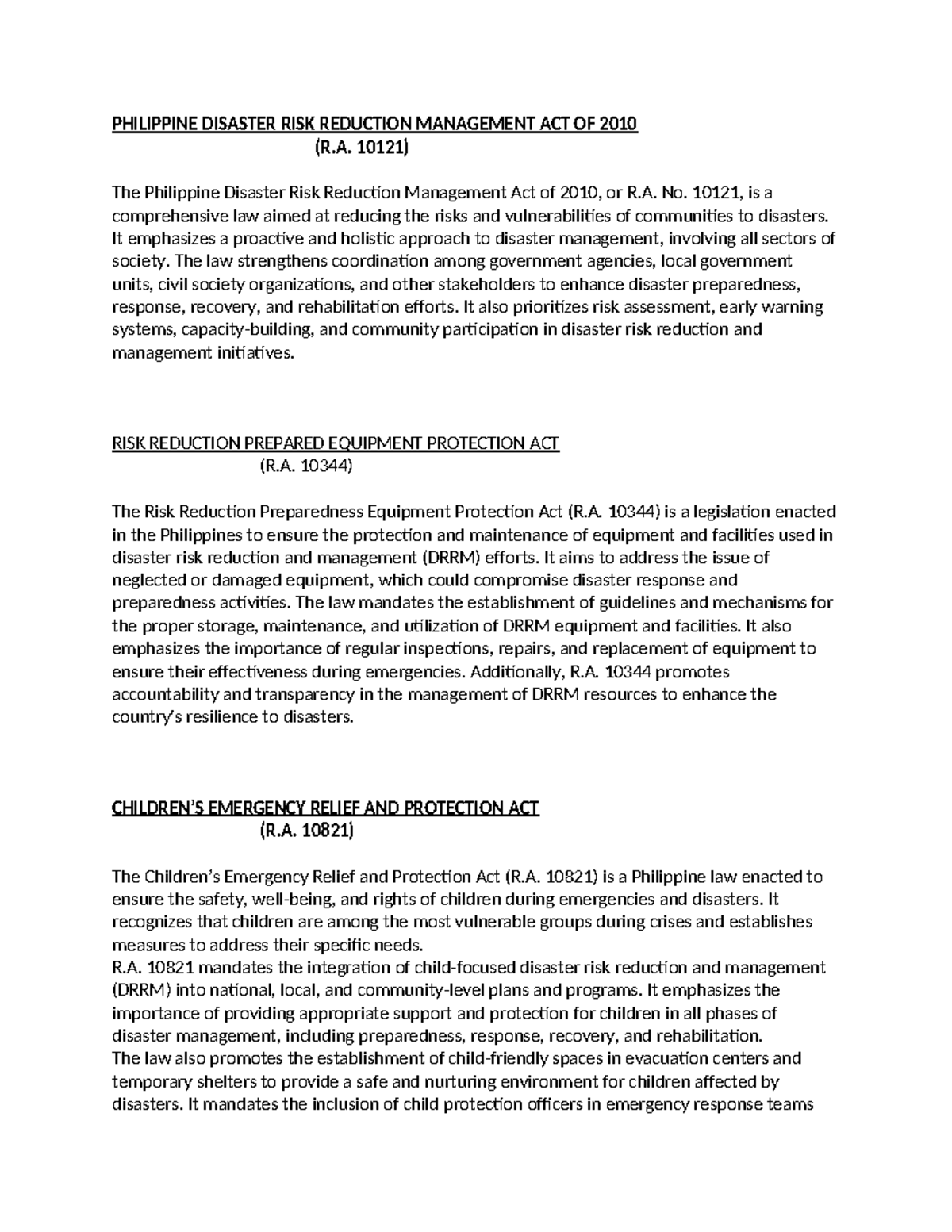 NCM 120 LEC Group Report - PHILIPPINE DISASTER RISK REDUCTION ...