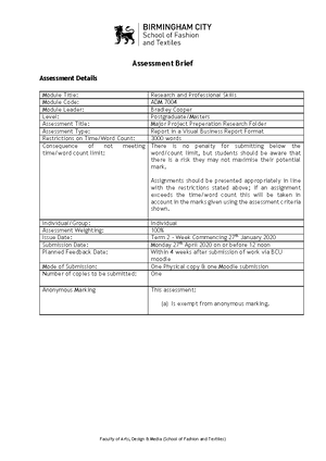 Assignment Brief Research And Professional Skills Adm 7004 Faculty Of Arts Design Amp Media Studocu Assignment Brief Research And Professional Skills Adm 7004 Faculty Of Arts Design Amp Media Studocu