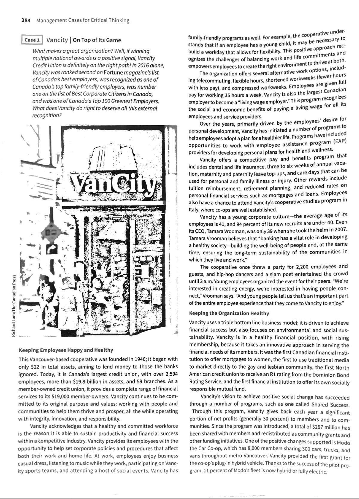 vancity case study answers