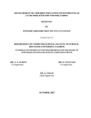 Chapter 1 to 5 - Materials needed - CHAPTER ONE INTRODUCTION 1 ...