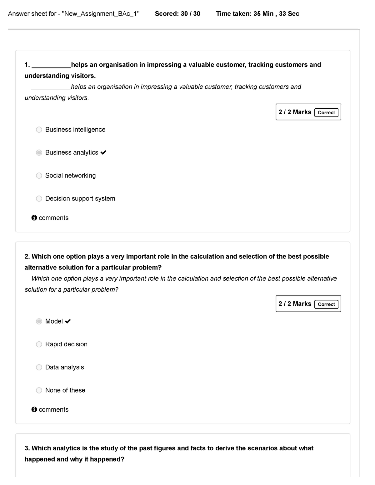 ba assignment status