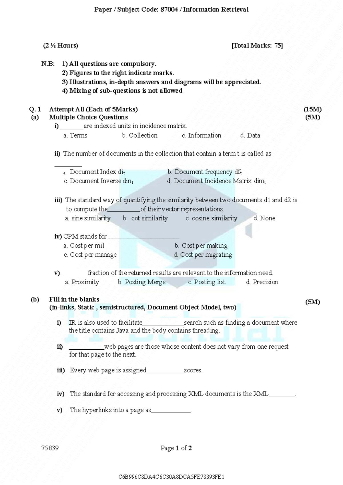 Tybsc-CS SEM6 IR APR19 - Sorry - Bsc. Computer Science - MU - Studocu