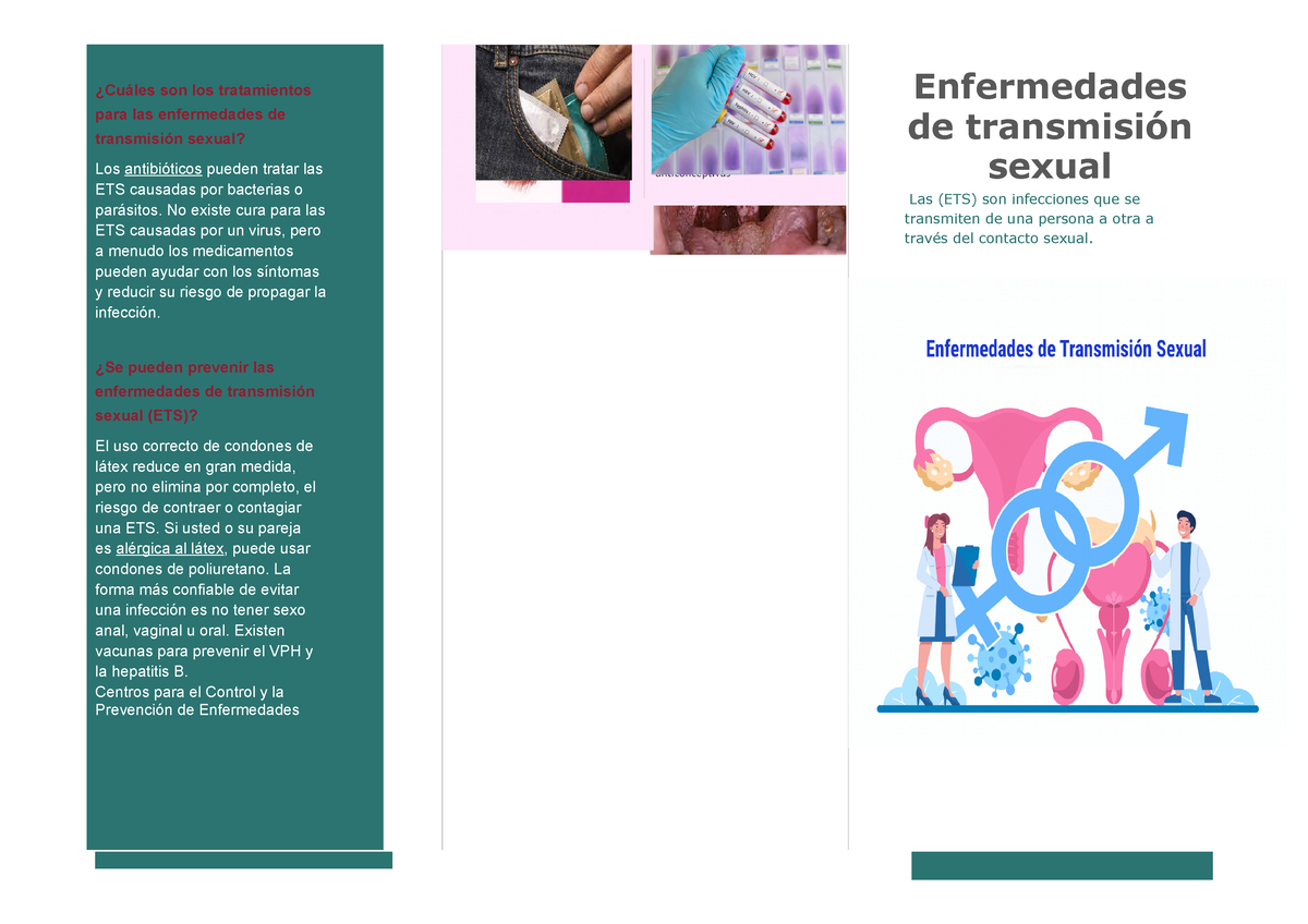 Triptico Enfermedades De Transmisión Sexual ¿cuáles Son Los Tratamientos Para Las Enfermedades 4172