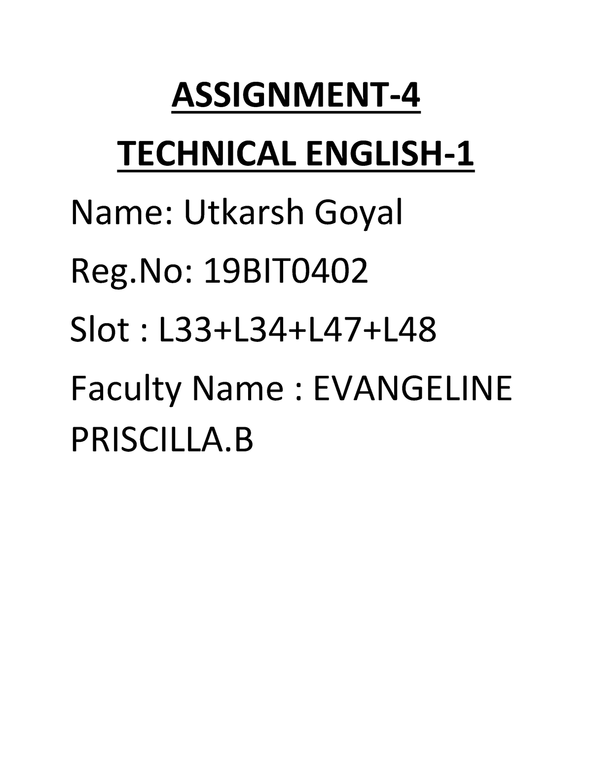 goyal assignment for class 10 english solutions