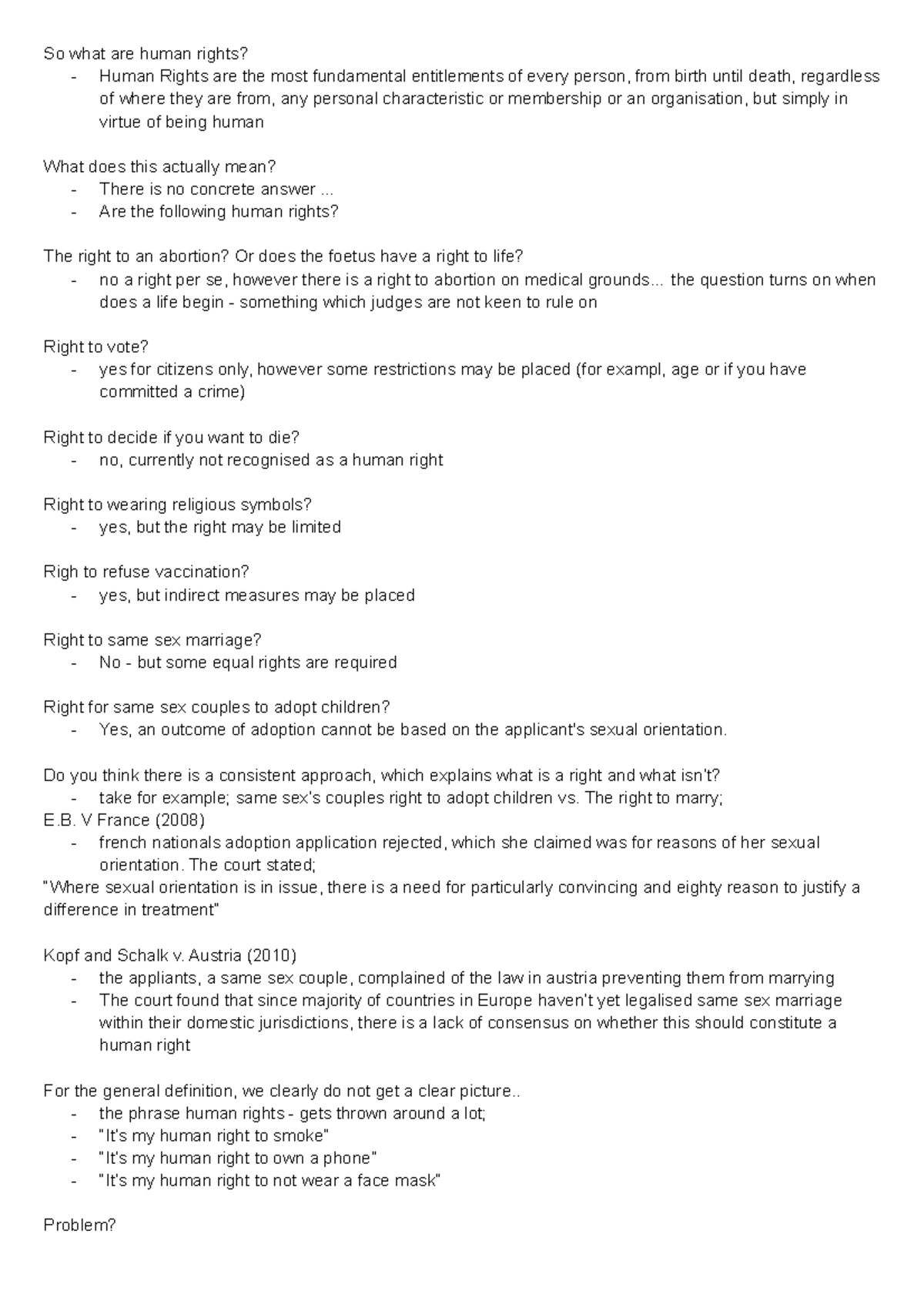 What are rights Human Rights - Week 2- Lecture 2 - So what are human ...