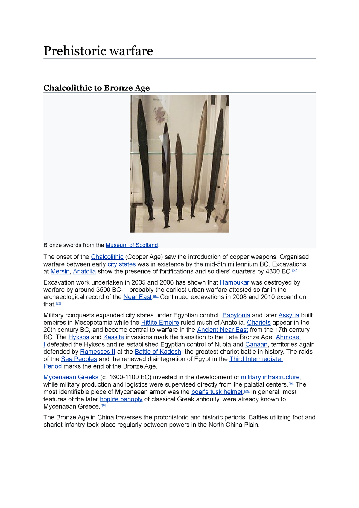 Lang T kranium Historic warfare 04 - History regarding human across age War - Prehistoric  warfare Chalcolithic to - Studocu