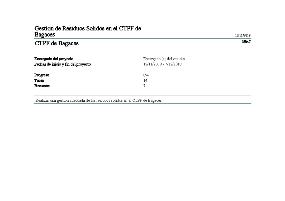 Proyecto CTPF Bagaces - Gestion de Residuos Solidos en el CTPF de ...