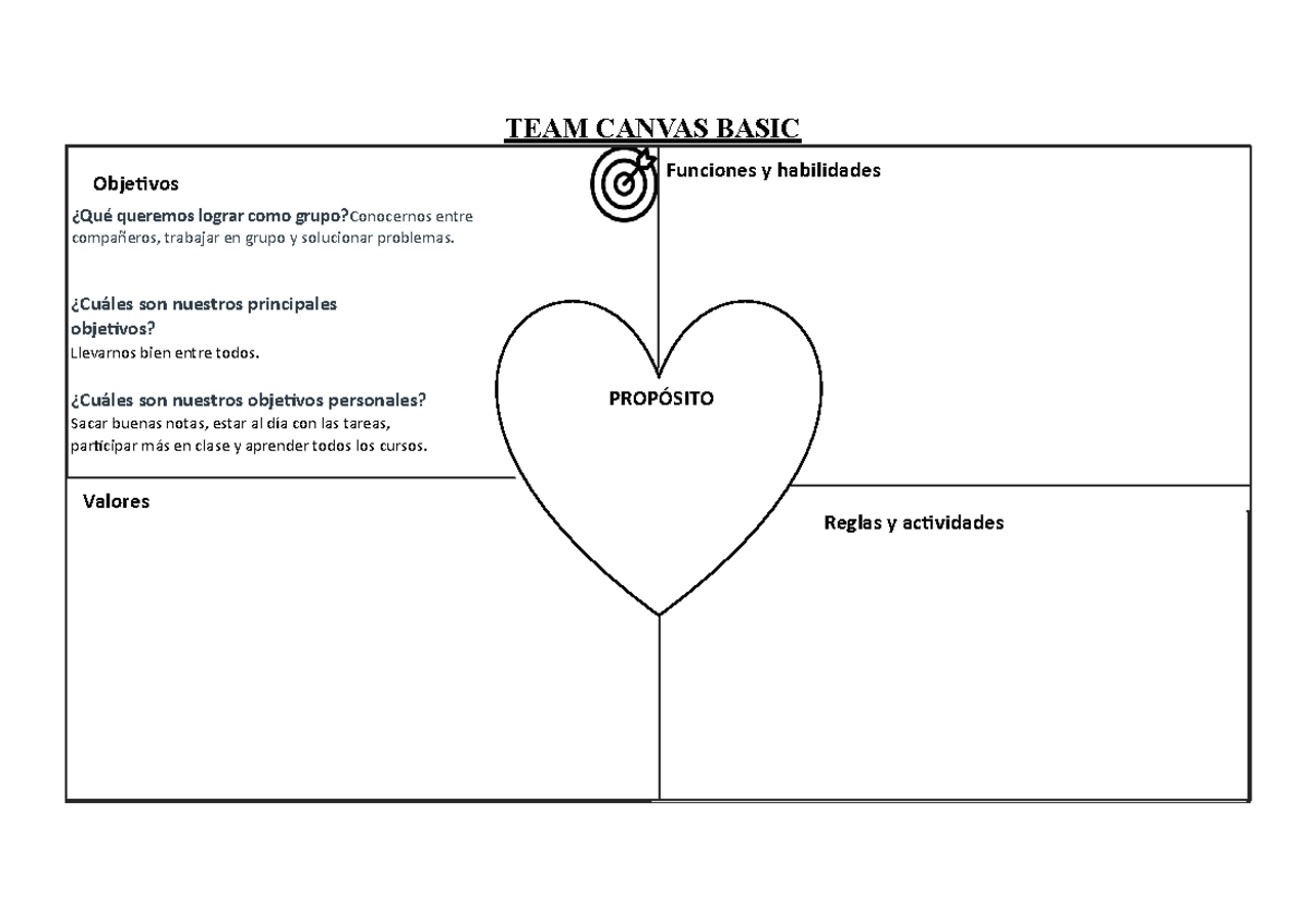 IVU Actividad 11 Team Canvas Basic - TEAM CANVAS BASIC ¿Cuáles son ...