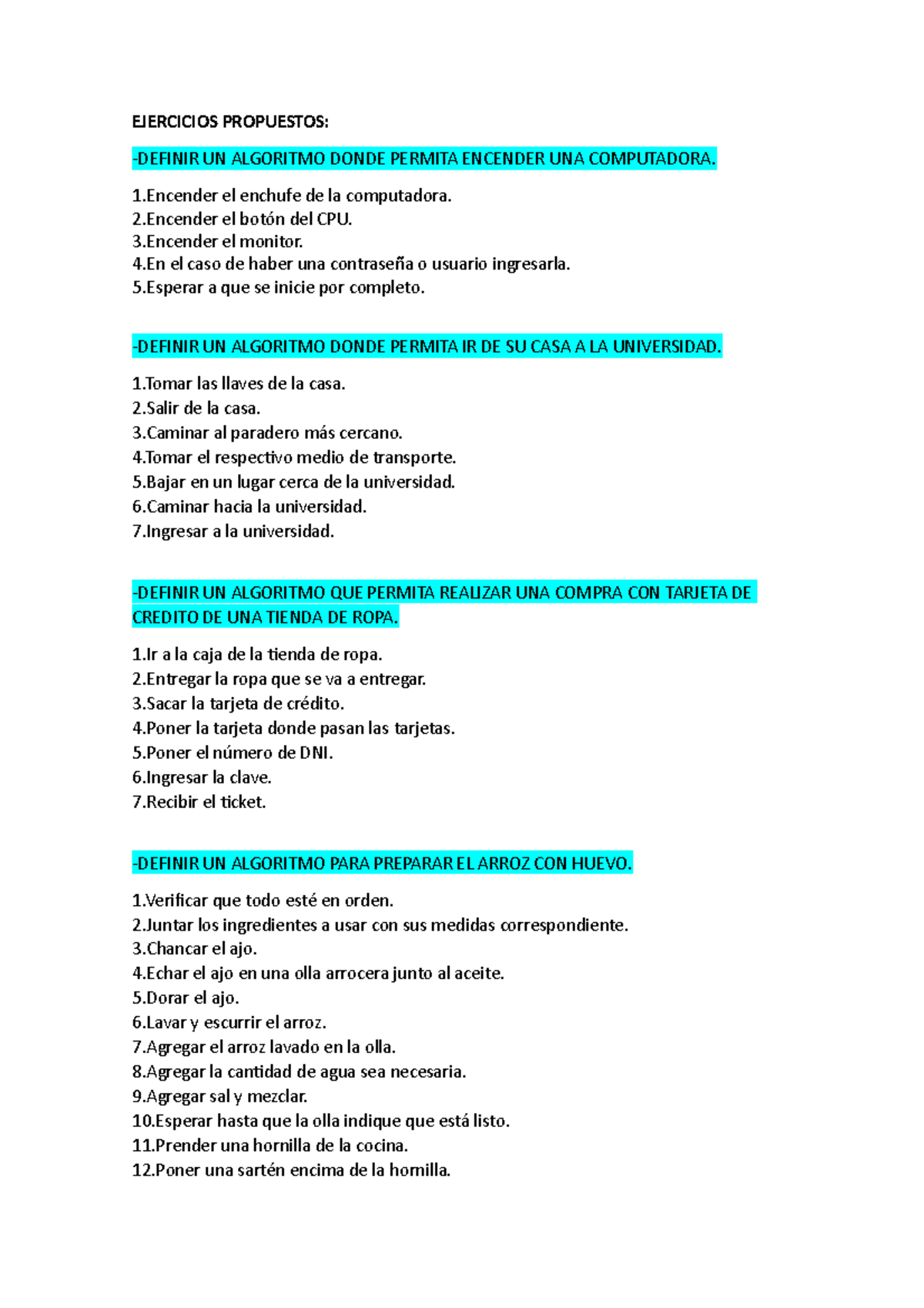 Ejercicios Propuestos Semana 1 Ejercicios Propuestos Definir Un