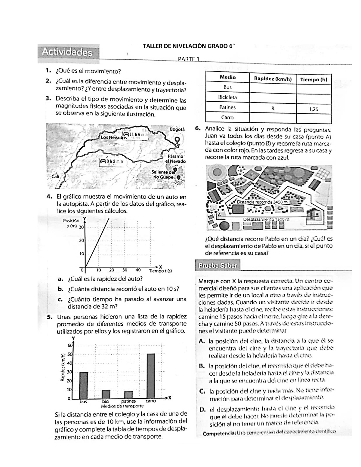 Taller DE Nivelación Grado 6 - Ciencias Naturales - TALLER DE NIVELACI ...