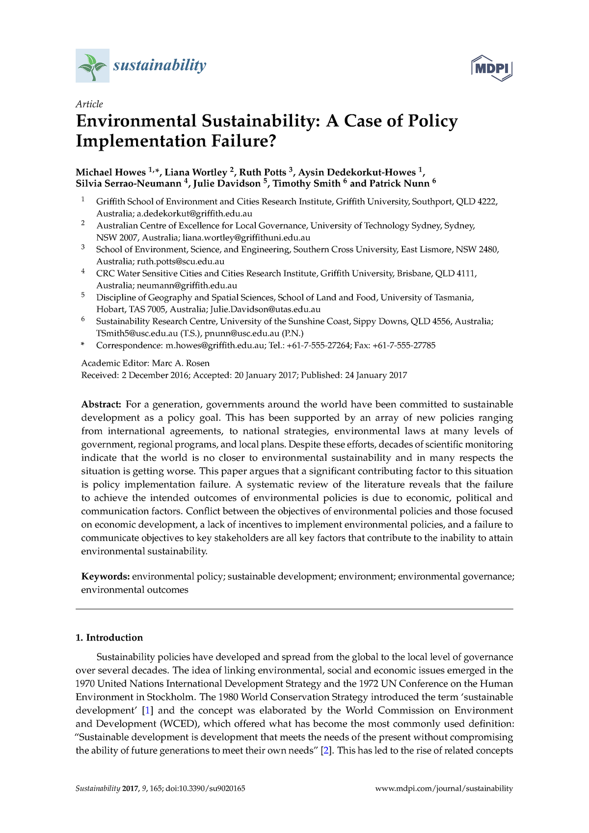 case study on environmental policies