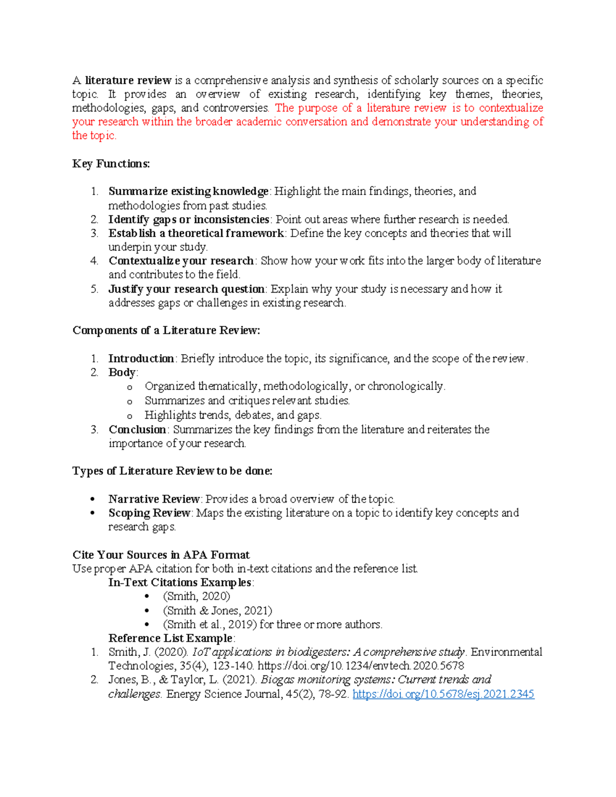 Finals Literature Review 1 - A literature review is a comprehensive ...