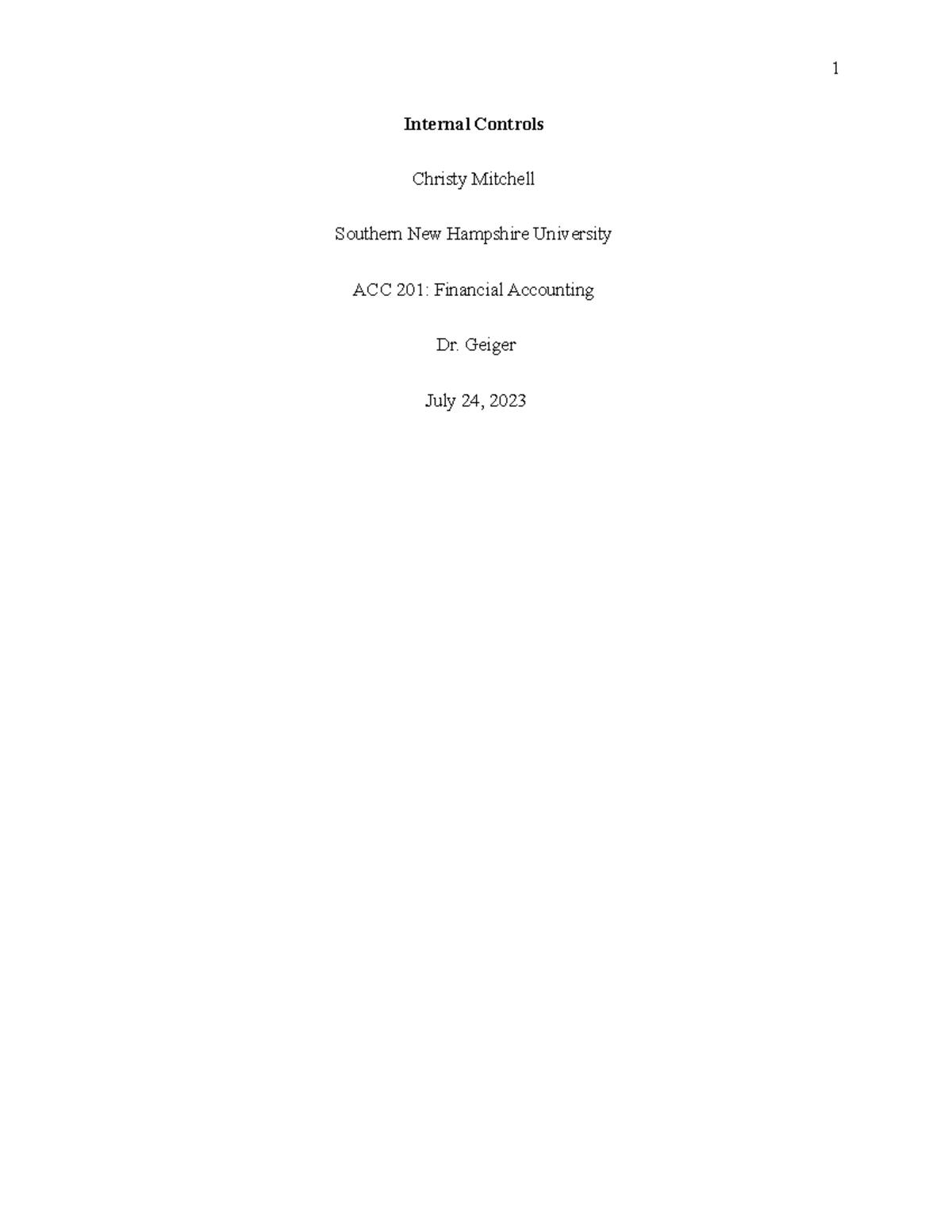 Acc201 Module 4 Internal Controls Acc 201 Snhu Studocu Acc201 Module 4 Internal Controls Acc 201 Snhu Studocu