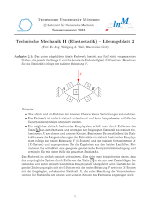 Formelsammlung TM2 - Kontinuumsmechanik Im Balken Hauptspannung ...