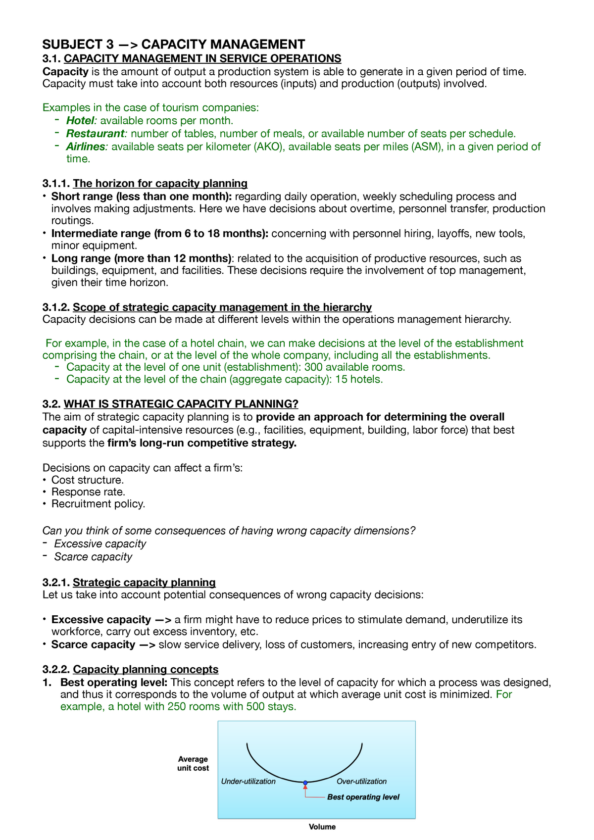 Subject 3 Capacity Management Subject 3 Gt Capacity Management 3 Capacity Management In Studocu