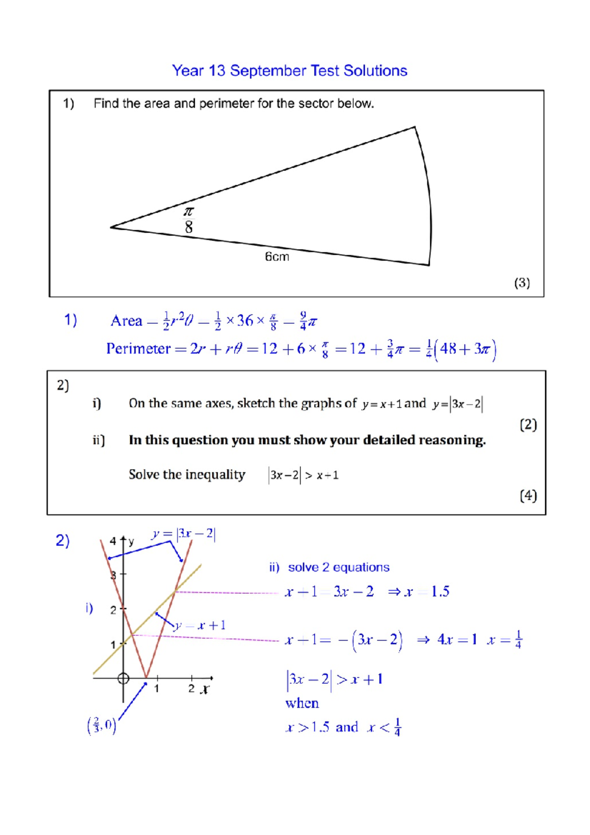 Y13 September Test Worked Solutions - Year 13 September Test Solutions ...