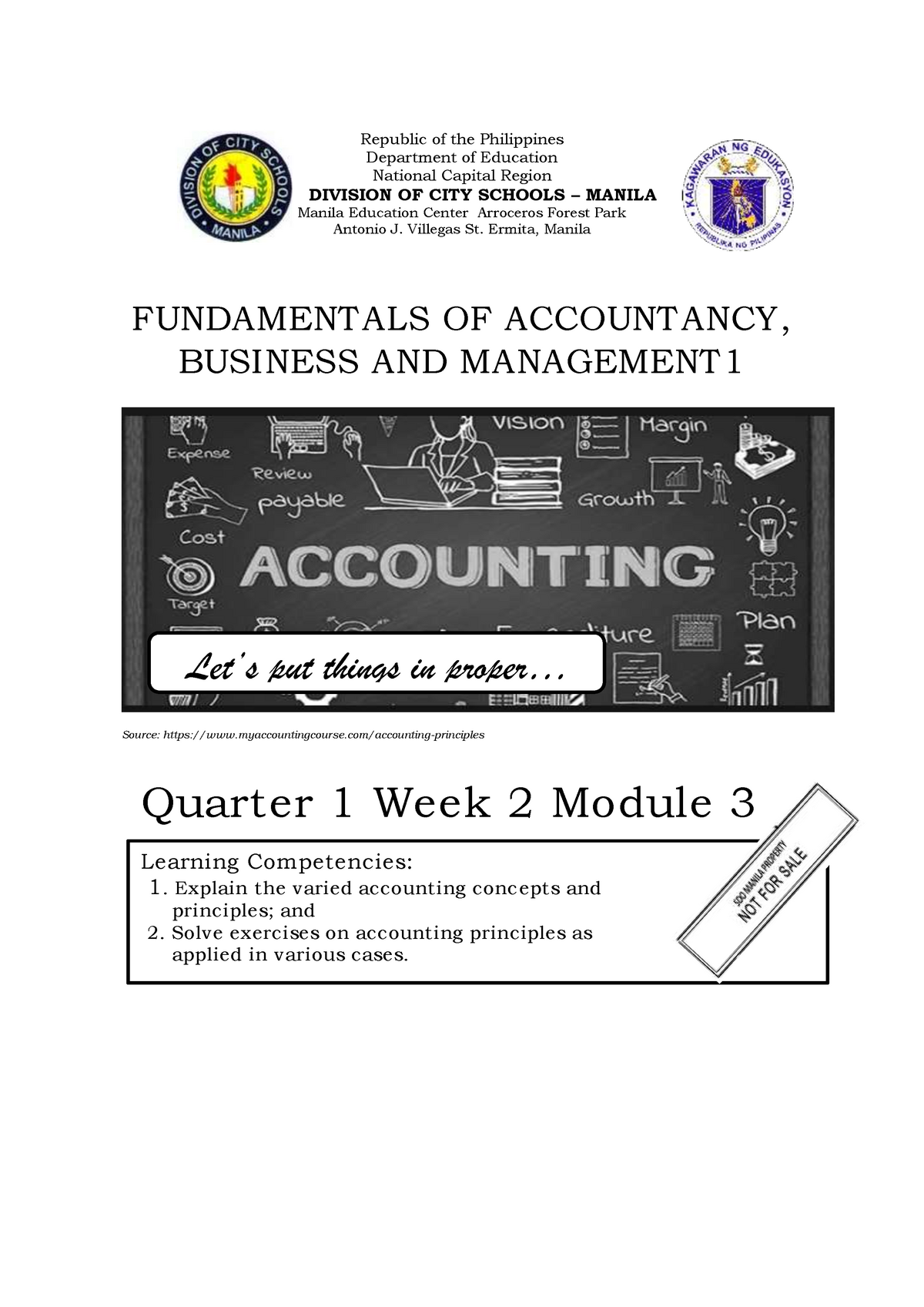 ABM 11 FABM1 Q1 W2 Mod3 - Lecture Notes 1 - Republic Of The Philippines ...