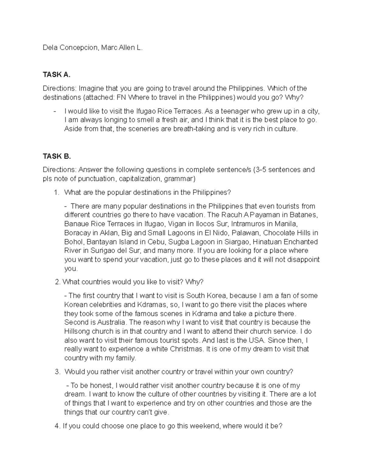 Cnf Task A,b,c Dela Concepcion - Dela Concepcion, Marc Allen L. Task A 