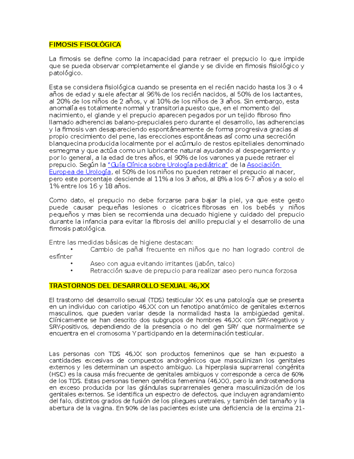 Fimosis - FIMOSIS FISOLÓGICA La fimosis se define como la incapacidad ...