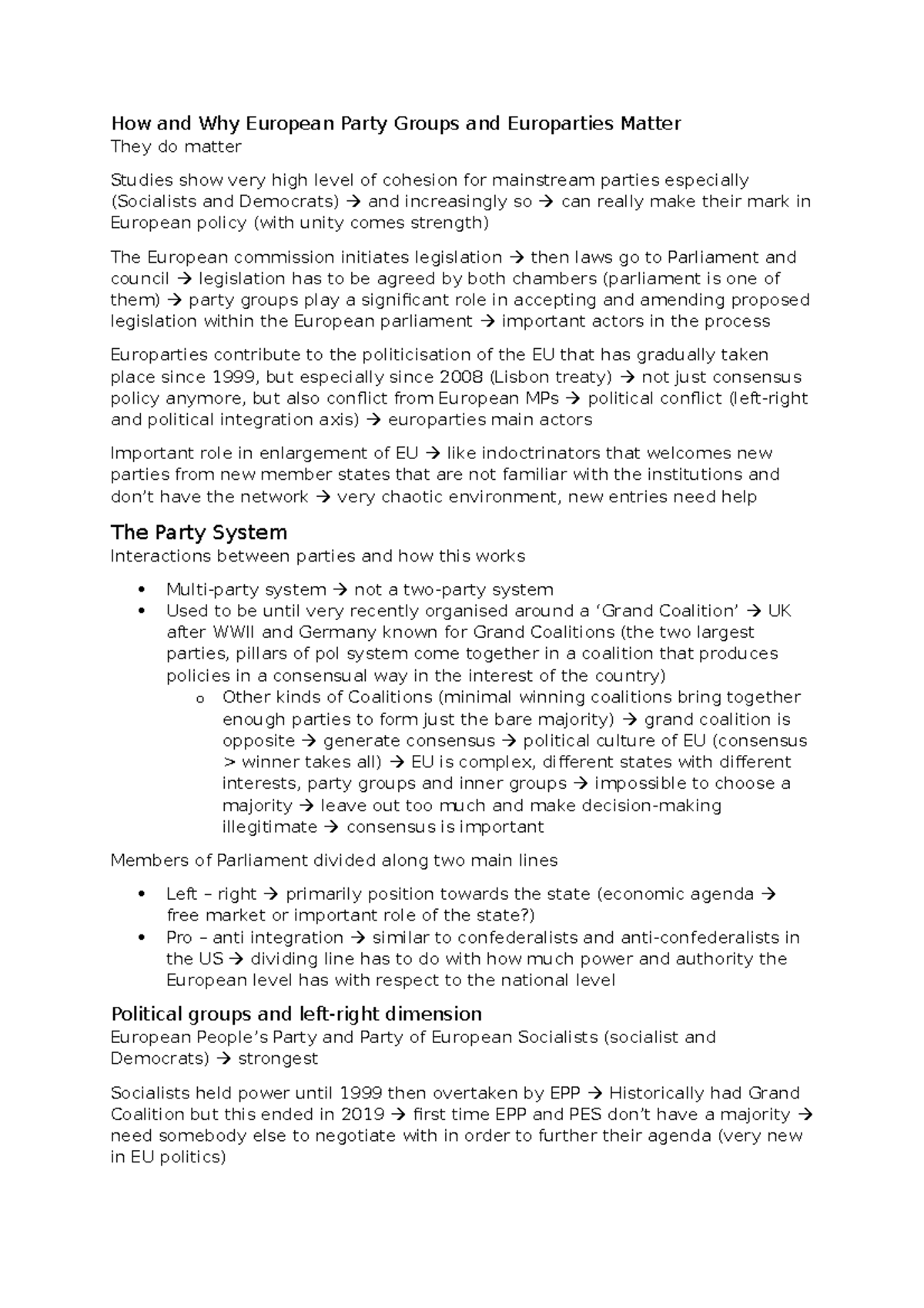 How and Why European Party Groups and Europarties Matter - Identity and ...