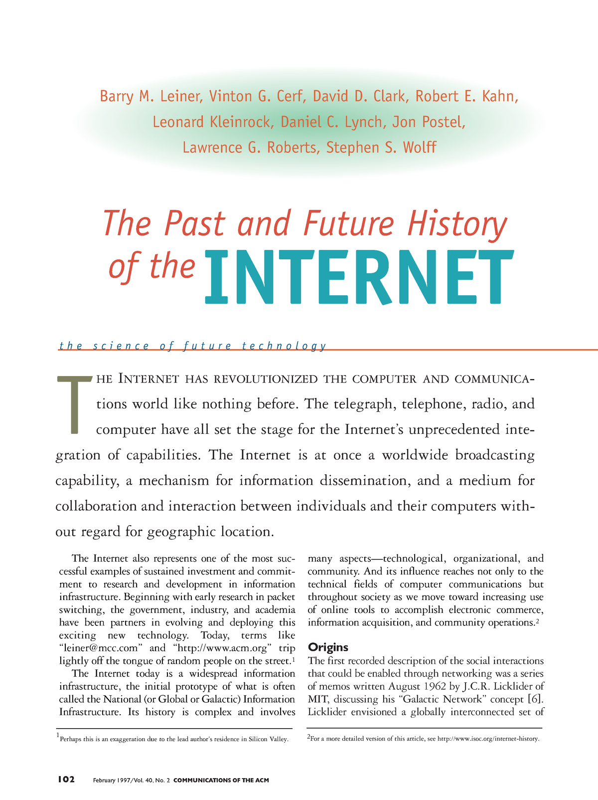 history of the internet assignment quizlet