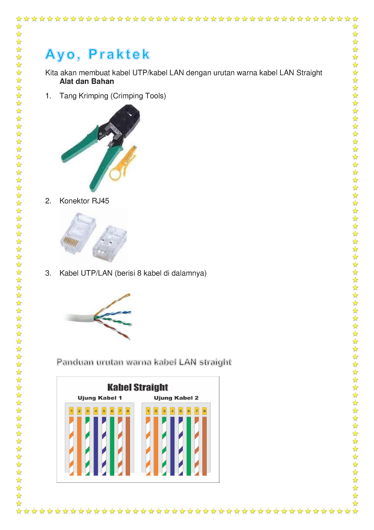 Ayo Praktek Jaringan - Tugas - Kita Akan Membuat Kabel UTP/kabel LAN ...