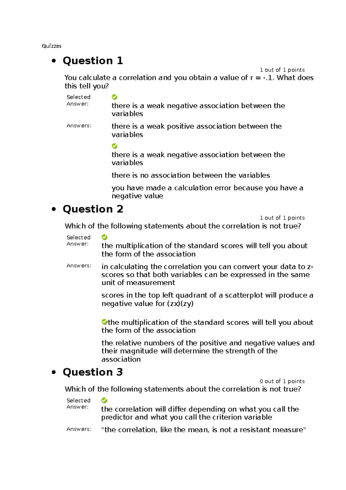 Quizzes answers - quiz results & answsers - Quizzes Question 1 1 out of ...