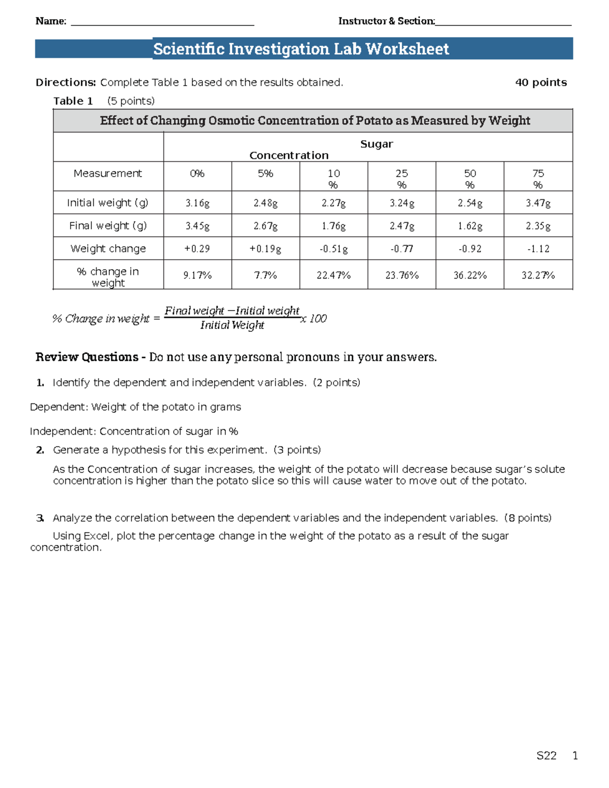 AEscontrias Scientific Investigation - Scientific Investigation Lab ...