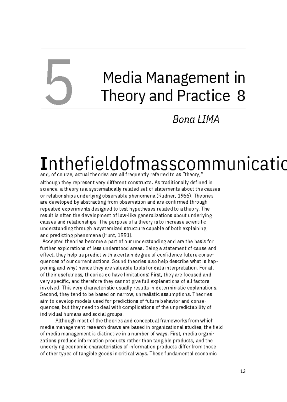 media management research paper