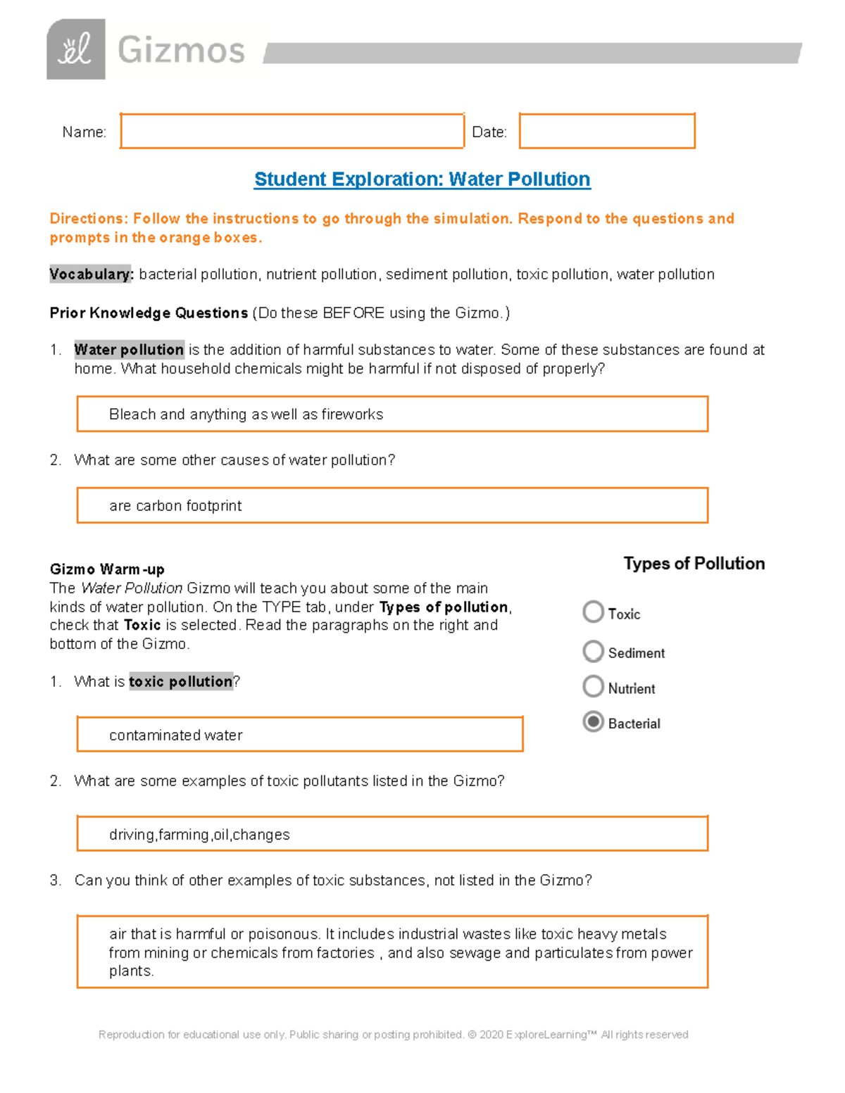 Copy Of Water Pollution SE Name Date Student Exploration Water   Thumb 1200 1553 