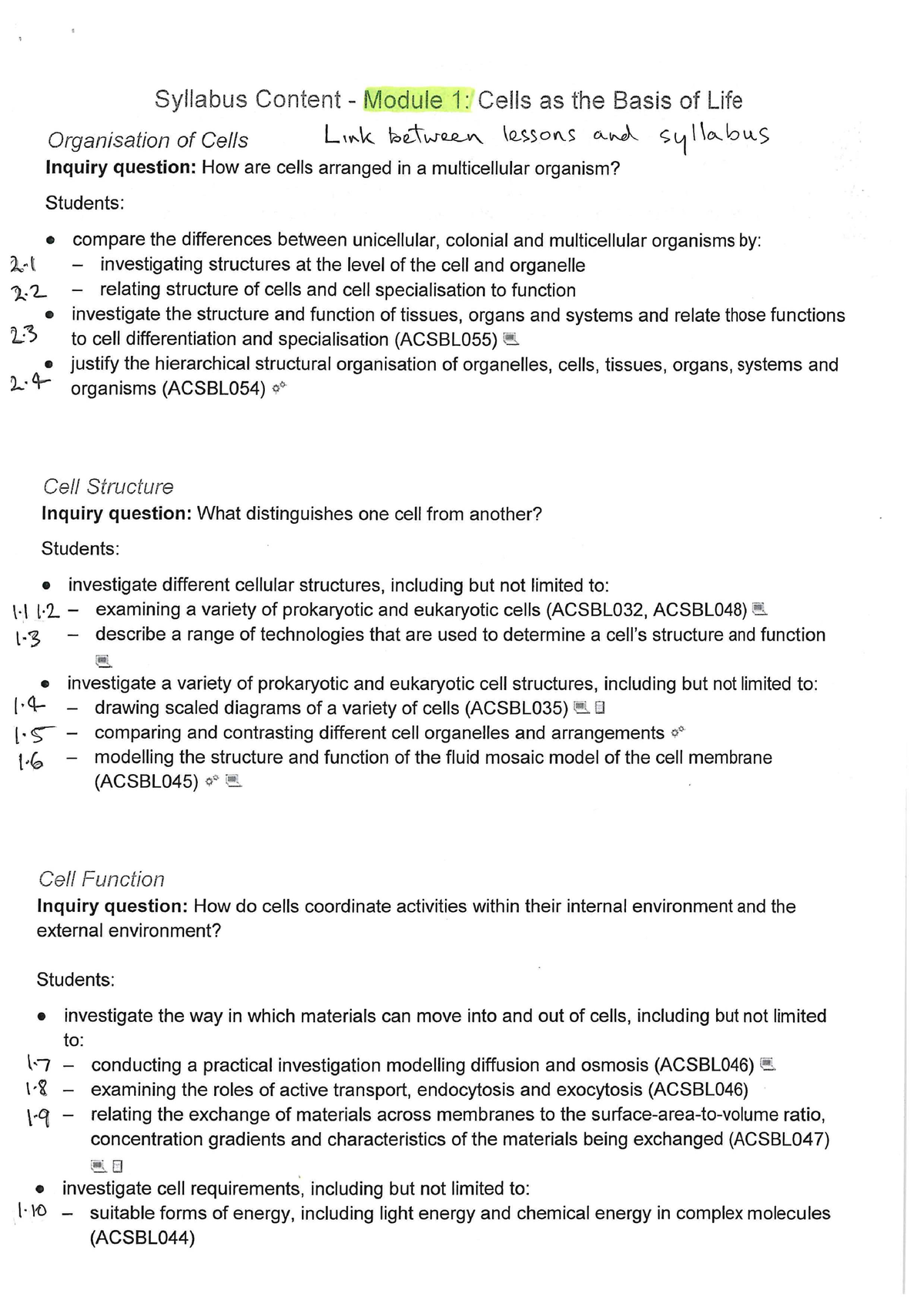 Biology Module 1 - Studocu