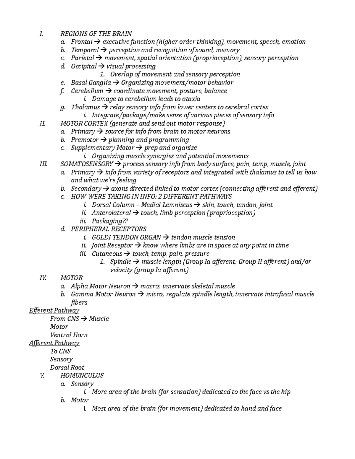 2018-Neuromuscular Pathophysiology-Physiology of Motor Control Notes ...