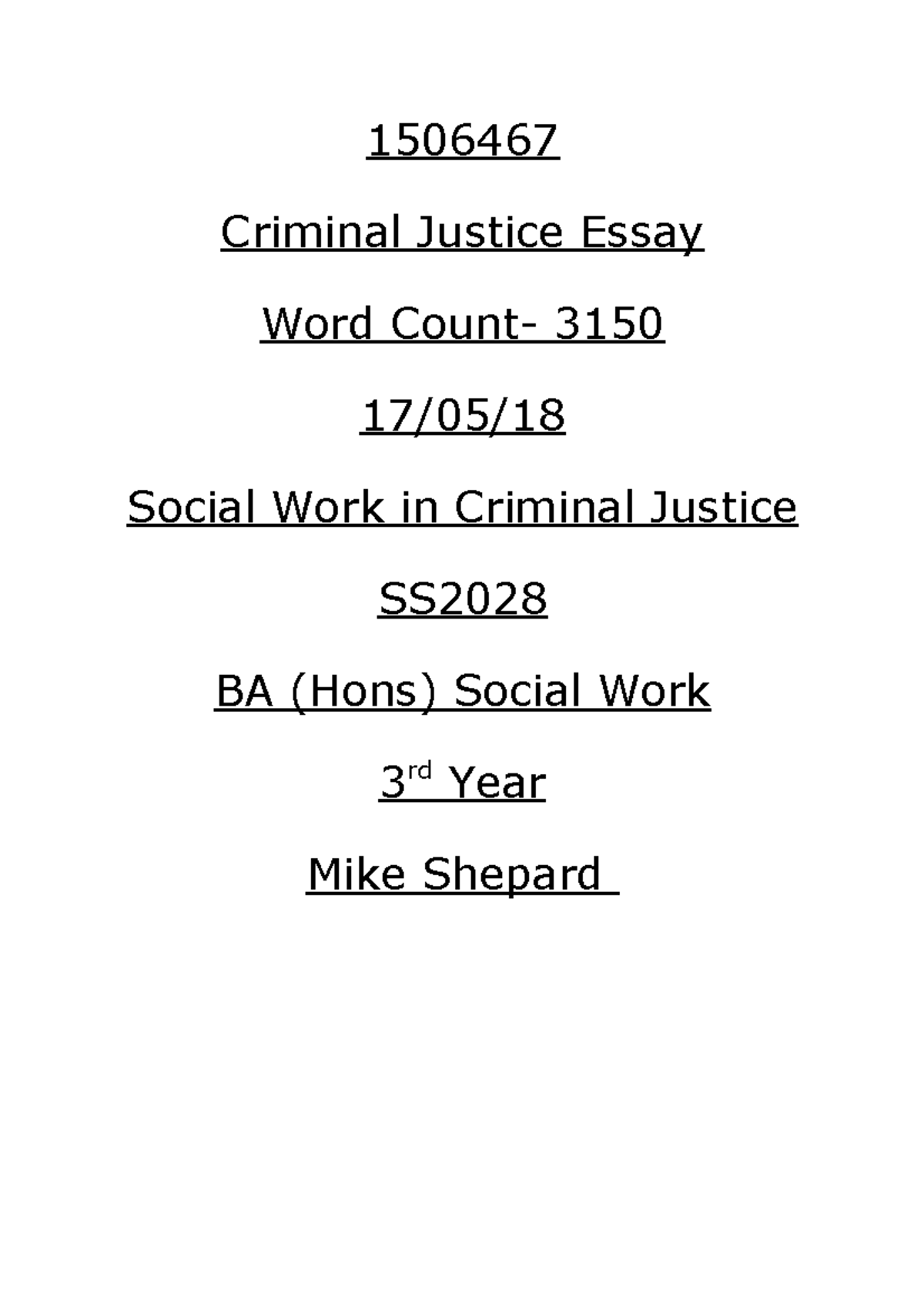 how to write a criminal law essay