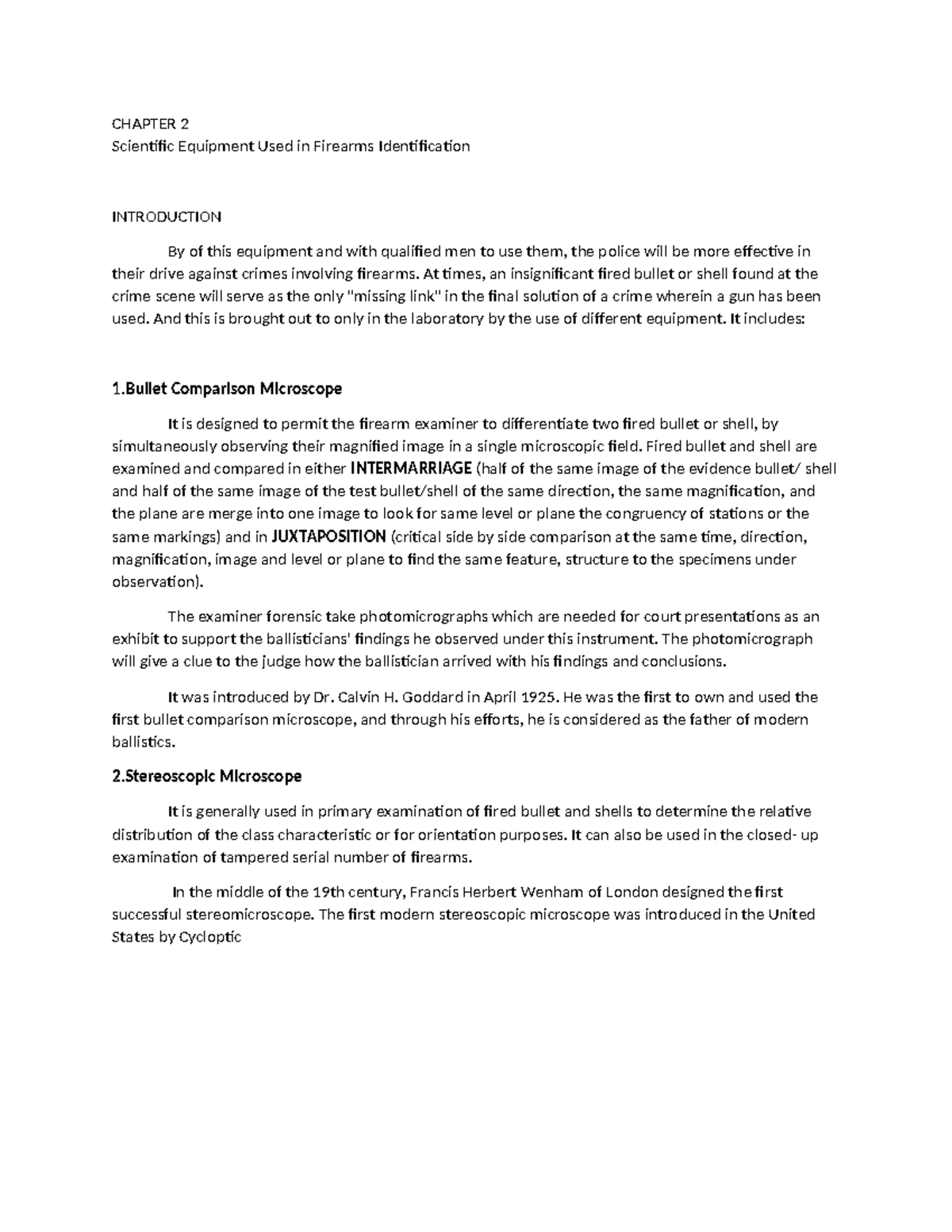 Ballistics - CHAPTER 2 Scientific Equipment Used in Firearms ...