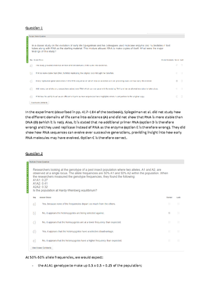 LSM 2107 Notes - Summary Evo Bio - Chapter 1: Evidence for Evolution a ...