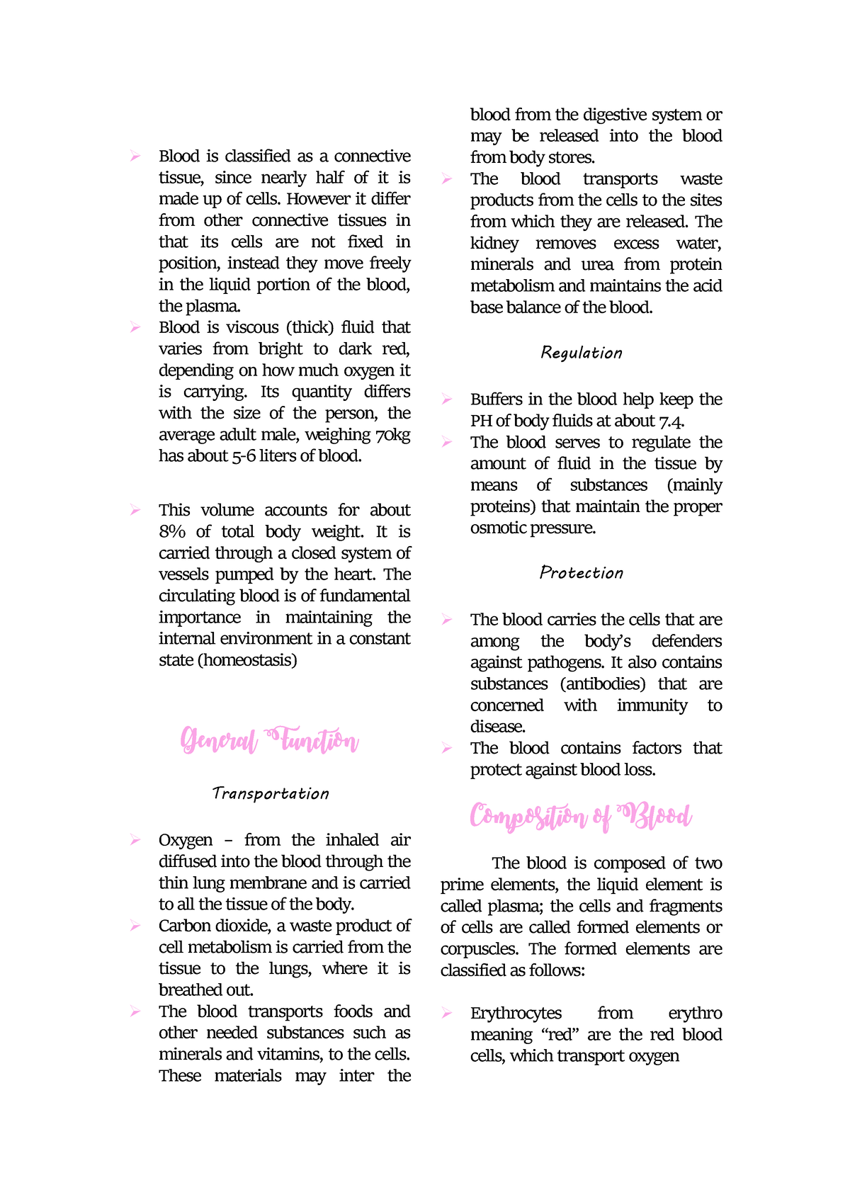 The Blood Reviewer - Anatomy And Physiology (Chapter 10) - Blood Is ...