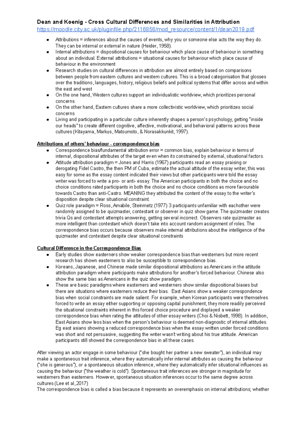 Dean and Koenig - Cross Cultural Differences and Similarities in ...