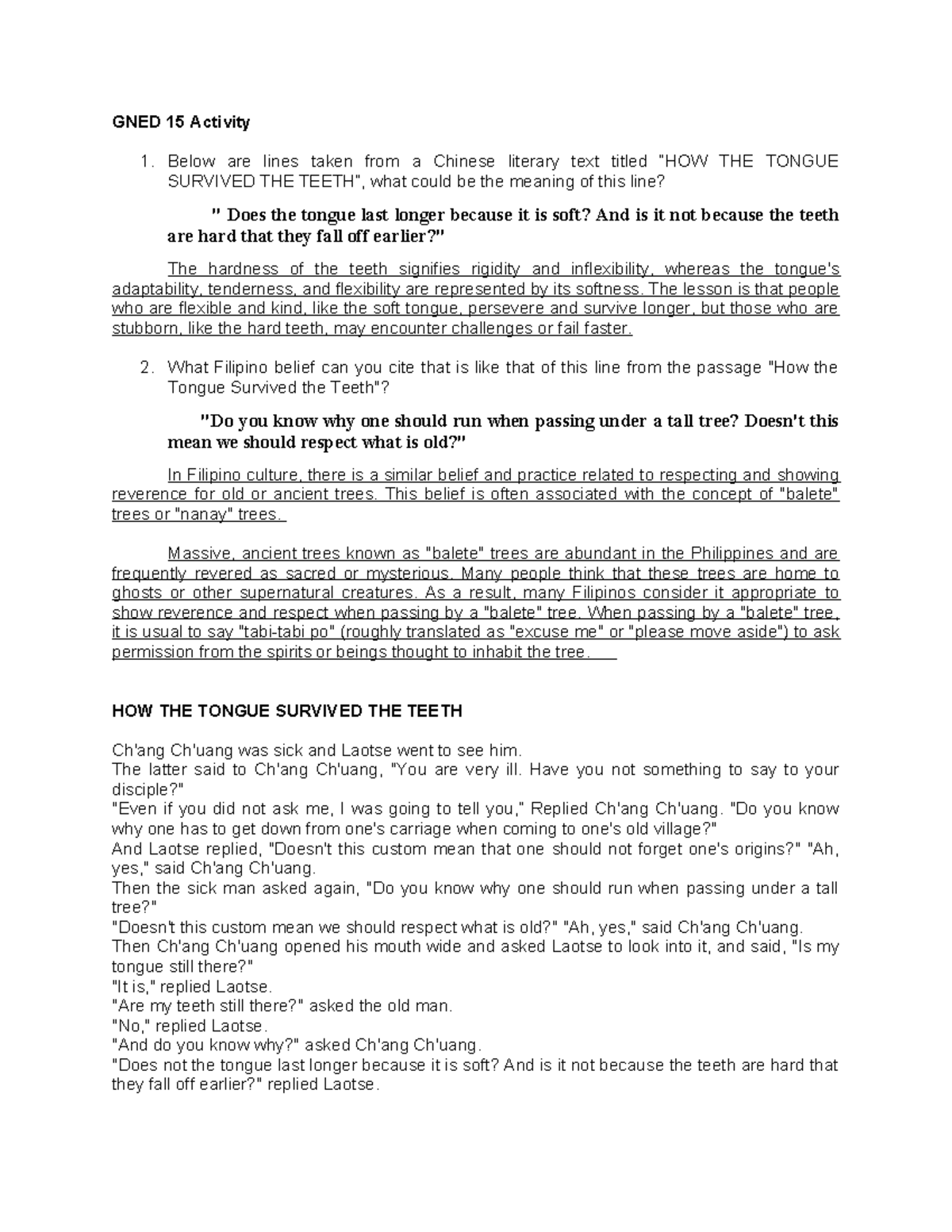 GNED-15-Activity - activity - GNED 15 Activity 1. Below are lines taken ...