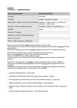 Inglese - Riassunto libro Market Leader Upper Intermediate - preparazione  all'esame - INGLESE - Studocu