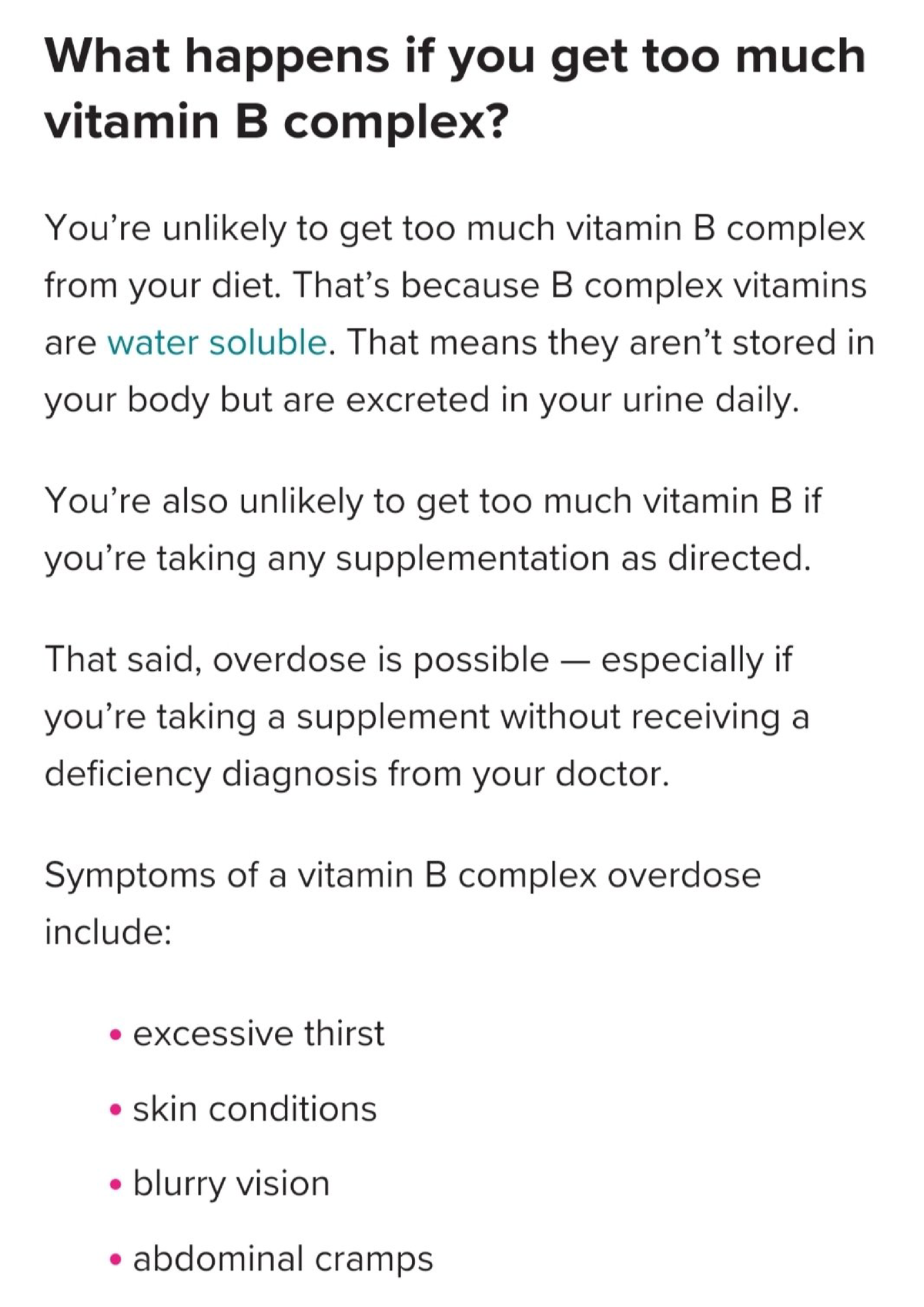 Note About Symptoms Of Overdose Vitamin B Complex - Food Science And ...