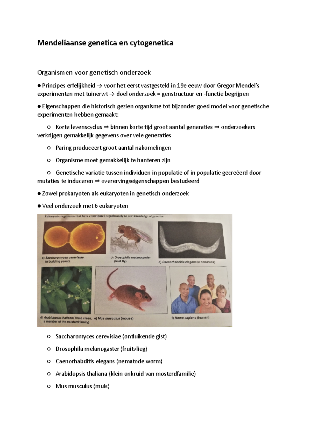 1. Mendeliaanse Genetica En Cytogenetica-part1 - Mendeliaanse Geneica ...