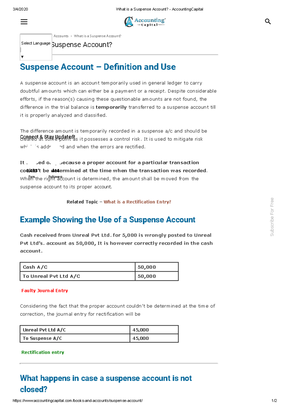 What is a Suspense Account Accounting Capital 3/4/2020 What is a