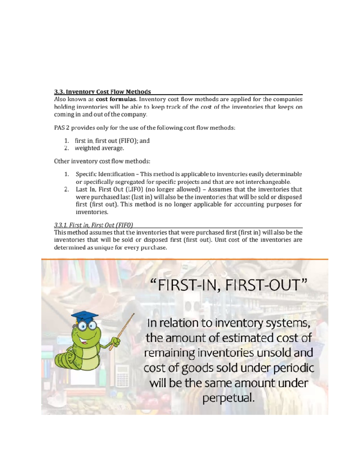 Cost Flow Method - BS accountancy - Perpetual - Studocu
