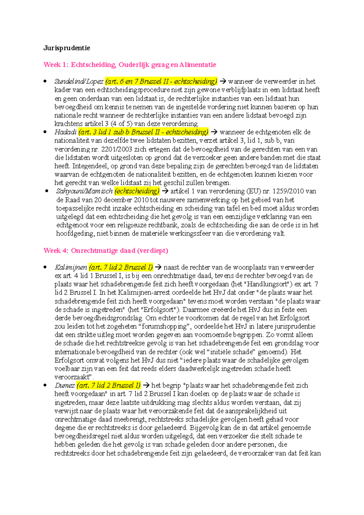 Jurisprudentie Internationaal Privaatrecht 2021-2022 - Jurisprudentie ...