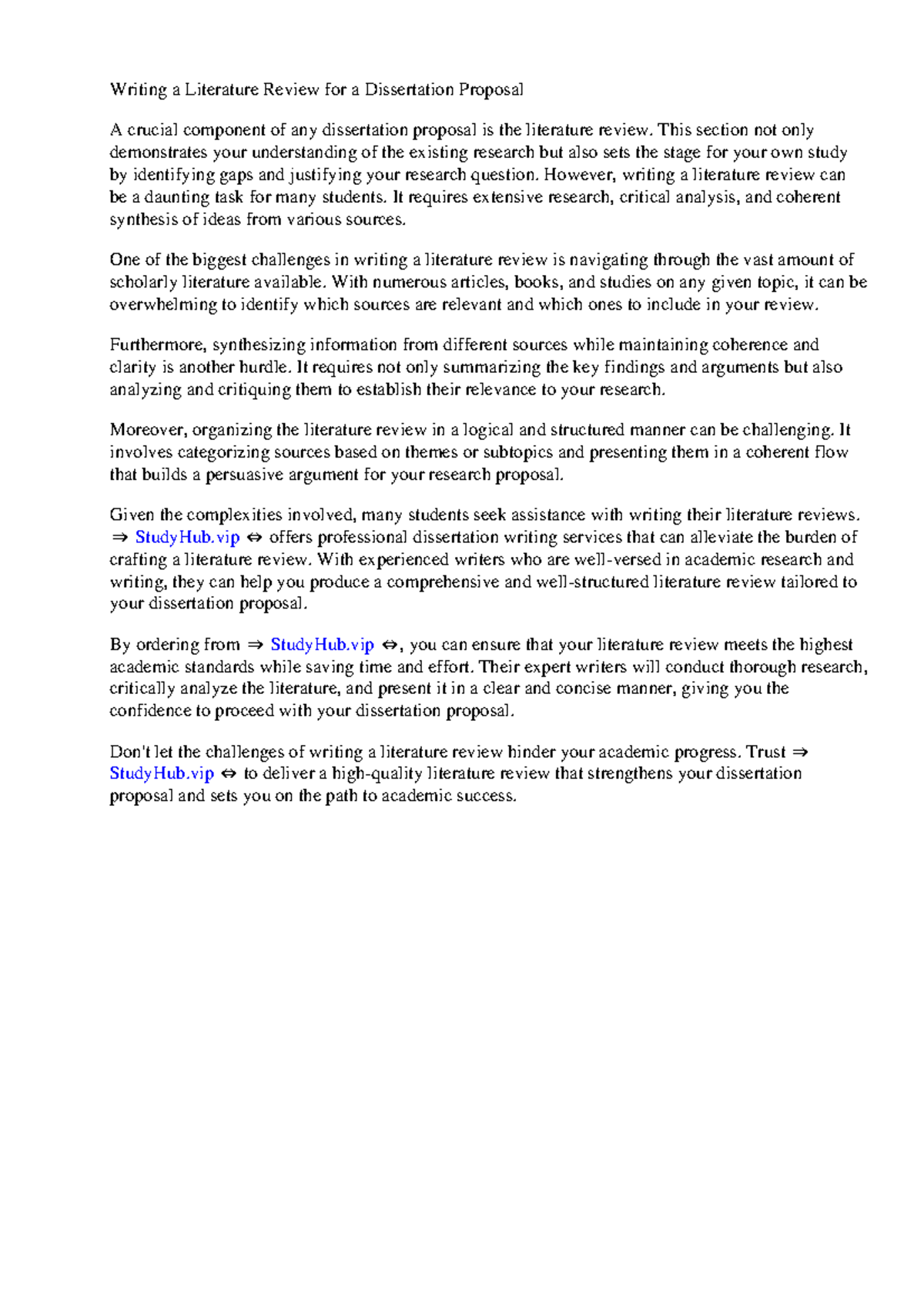 Writing A Dissertation Proposal Literature Review - Writing a ...