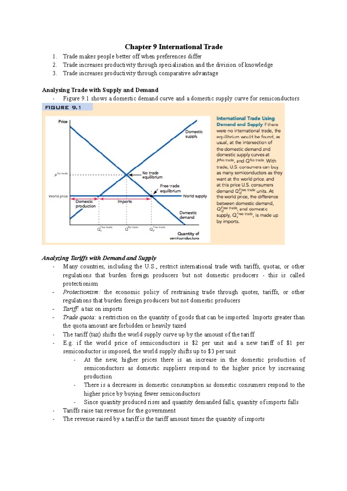 Chapter 9 International Trade - Chapter 9 International Trade 1. Trade ...